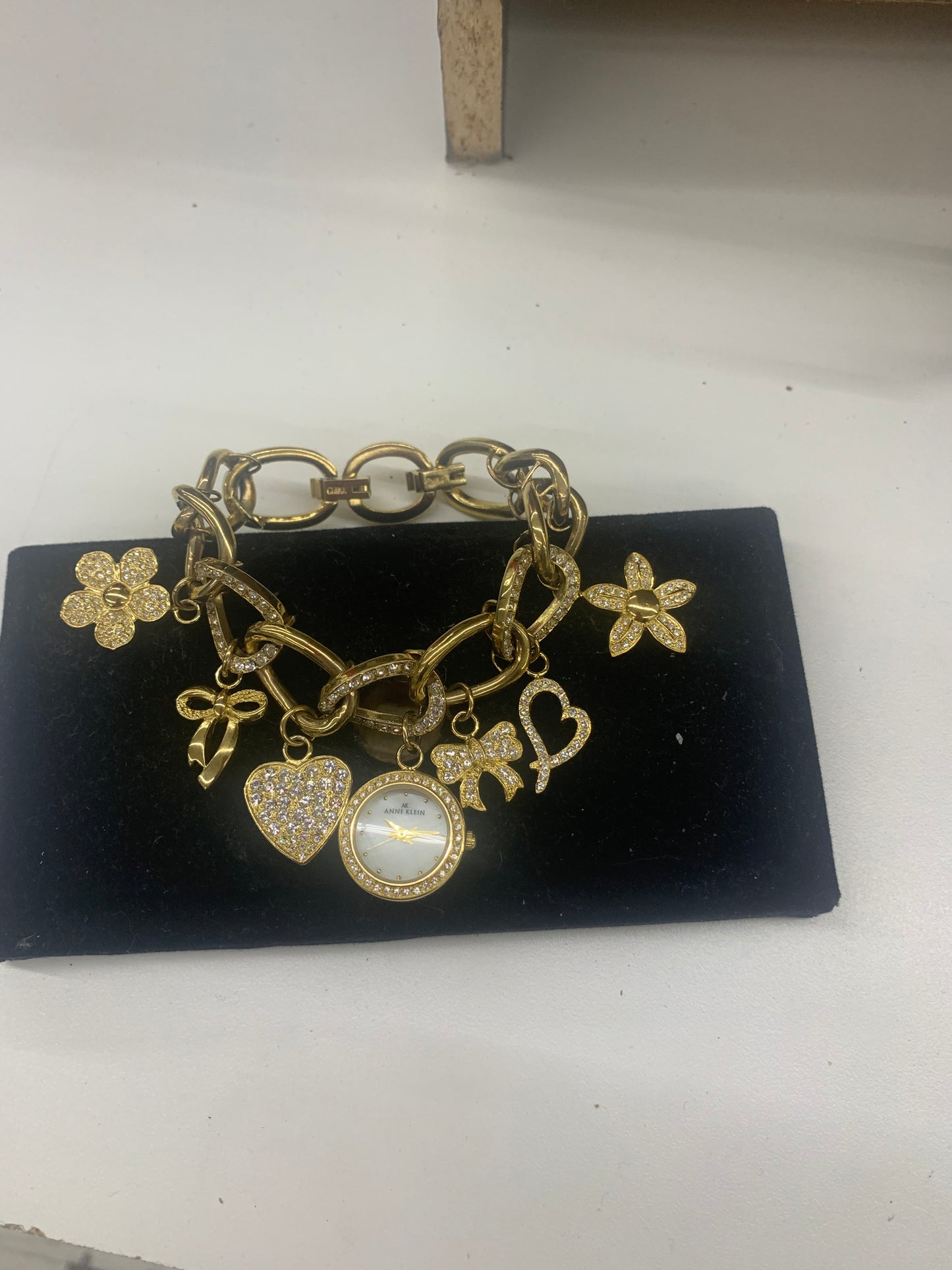 Gold Charm Bracelet Watch