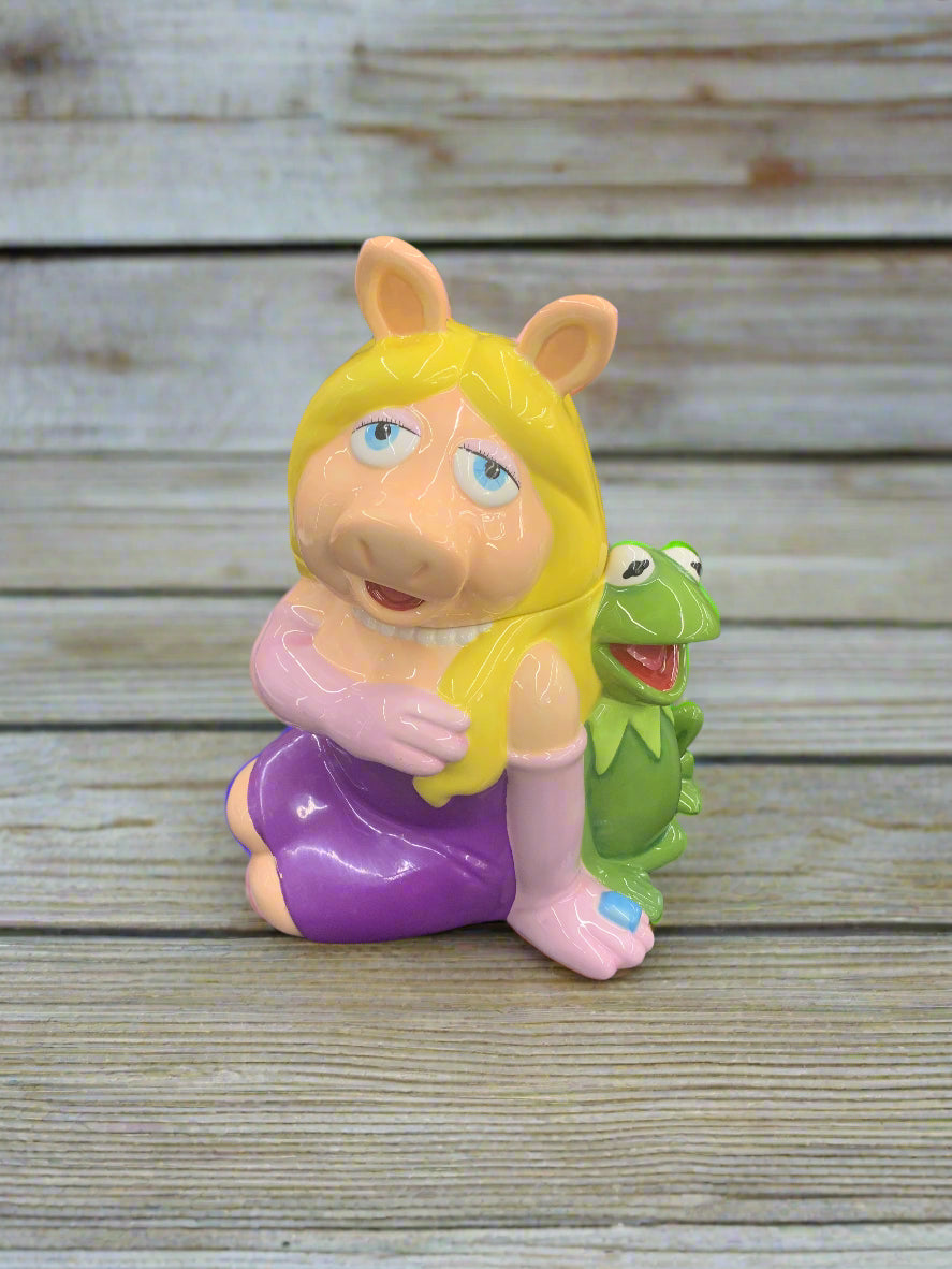 MUPPETS MRS PIGGY AND KERMIT COOKIE JAR